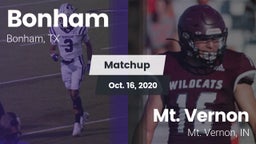Matchup: Bonham  vs. Mt. Vernon  2020
