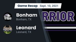 Recap: Bonham  vs. Leonard  2021