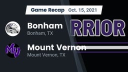 Recap: Bonham  vs. Mount Vernon  2021