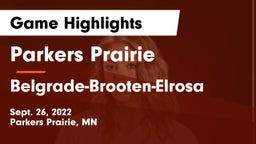 Parkers Prairie  vs Belgrade-Brooten-Elrosa  Game Highlights - Sept. 26, 2022
