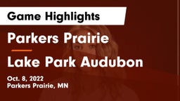 Parkers Prairie  vs Lake Park Audubon  Game Highlights - Oct. 8, 2022