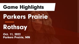Parkers Prairie  vs Rothsay  Game Highlights - Oct. 11, 2022