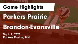 Parkers Prairie  vs Brandon-Evansville  Game Highlights - Sept. 7, 2023