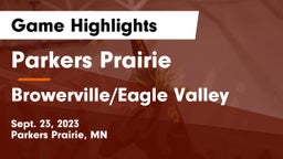 Parkers Prairie  vs Browerville/Eagle Valley  Game Highlights - Sept. 23, 2023