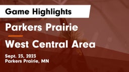 Parkers Prairie  vs West Central Area Game Highlights - Sept. 23, 2023