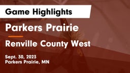 Parkers Prairie  vs Renville County West  Game Highlights - Sept. 30, 2023