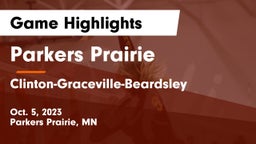 Parkers Prairie  vs Clinton-Graceville-Beardsley  Game Highlights - Oct. 5, 2023