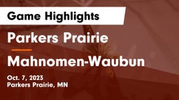Parkers Prairie  vs Mahnomen-Waubun  Game Highlights - Oct. 7, 2023