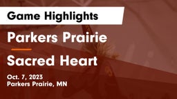 Parkers Prairie  vs Sacred Heart  Game Highlights - Oct. 7, 2023