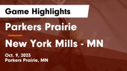 Parkers Prairie  vs New York Mills  - MN Game Highlights - Oct. 9, 2023