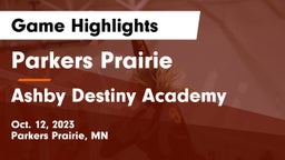 Parkers Prairie  vs Ashby Destiny Academy Game Highlights - Oct. 12, 2023