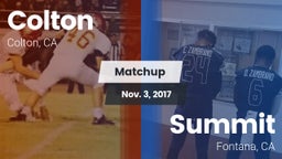 Matchup: Colton  vs. Summit  2017