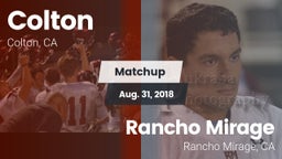 Matchup: Colton  vs. Rancho Mirage  2018