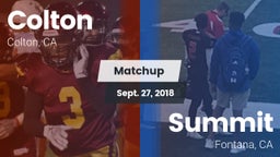 Matchup: Colton  vs. Summit  2018