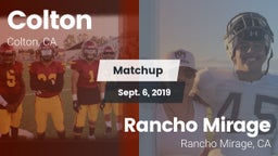 Matchup: Colton  vs. Rancho Mirage  2019