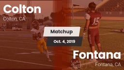 Matchup: Colton  vs. Fontana  2019