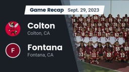 Recap: Colton  vs. Fontana  2023