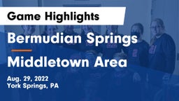 Bermudian Springs  vs Middletown Area  Game Highlights - Aug. 29, 2022