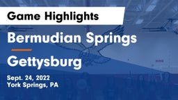 Bermudian Springs  vs Gettysburg Game Highlights - Sept. 24, 2022