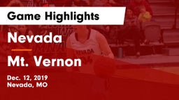 Nevada  vs Mt. Vernon  Game Highlights - Dec. 12, 2019