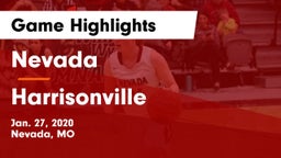 Nevada  vs Harrisonville  Game Highlights - Jan. 27, 2020