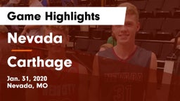 Nevada  vs Carthage  Game Highlights - Jan. 31, 2020