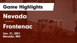 Nevada  vs Frontenac  Game Highlights - Jan. 21, 2021