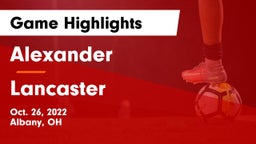 Alexander  vs Lancaster  Game Highlights - Oct. 26, 2022