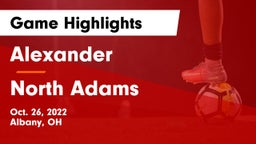 Alexander  vs North Adams Game Highlights - Oct. 26, 2022