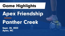 Apex Friendship  vs Panther Creek  Game Highlights - Sept. 20, 2023