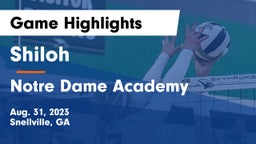 Shiloh  vs      Notre Dame Academy Game Highlights - Aug. 31, 2023