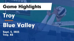 Troy  vs Blue Valley  Game Highlights - Sept. 5, 2023