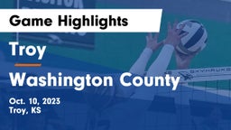 Troy  vs Washington County  Game Highlights - Oct. 10, 2023