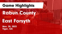 Rabun County  vs East Forsyth  Game Highlights - Nov. 20, 2023
