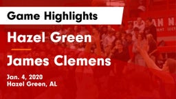 Hazel Green  vs James Clemens  Game Highlights - Jan. 4, 2020