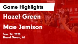 Hazel Green  vs Mae Jemison  Game Highlights - Jan. 24, 2020