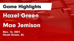 Hazel Green  vs Mae Jemison  Game Highlights - Nov. 16, 2021