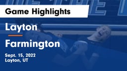 Layton  vs Farmington  Game Highlights - Sept. 15, 2022
