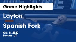 Layton  vs Spanish Fork  Game Highlights - Oct. 8, 2022