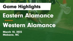 Eastern Alamance  vs Western Alamance  Game Highlights - March 10, 2023
