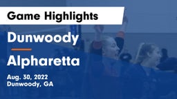 Dunwoody  vs Alpharetta  Game Highlights - Aug. 30, 2022
