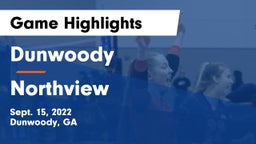 Dunwoody  vs Northview  Game Highlights - Sept. 15, 2022