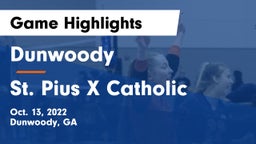 Dunwoody  vs St. Pius X Catholic  Game Highlights - Oct. 13, 2022