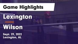 Lexington  vs Wilson  Game Highlights - Sept. 29, 2022
