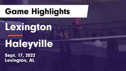 Lexington  vs Haleyville  Game Highlights - Sept. 17, 2022