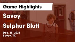 Savoy  vs Sulphur Bluff  Game Highlights - Dec. 28, 2022