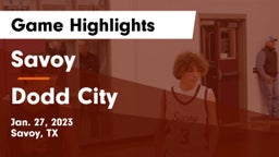 Savoy  vs Dodd City   Game Highlights - Jan. 27, 2023