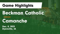 Beckman Catholic  vs Camanche  Game Highlights - Dec. 8, 2023