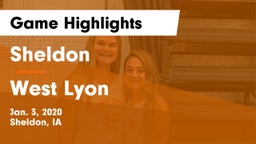 Sheldon  vs West Lyon  Game Highlights - Jan. 3, 2020