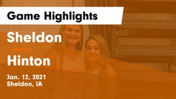 Sheldon  vs Hinton  Game Highlights - Jan. 12, 2021